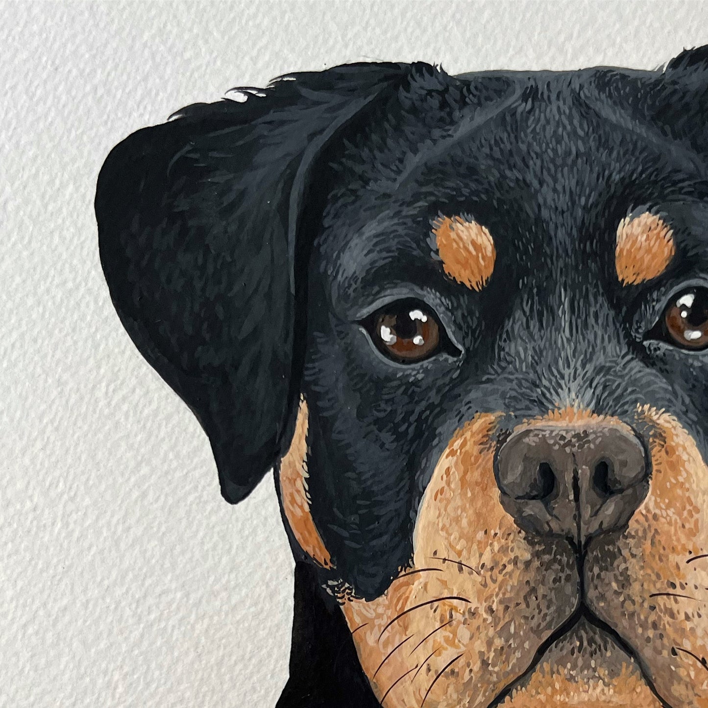 ORIGINAL ROTTWEILER PAINTING