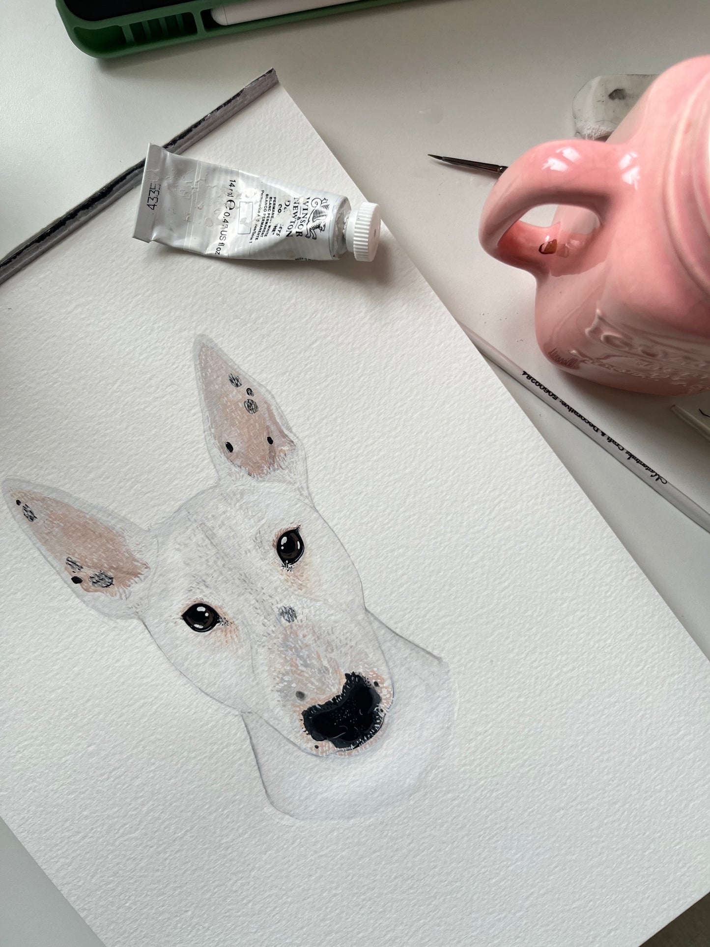 ORIGINAL ENGLISH BULL TERRIER PAINTING