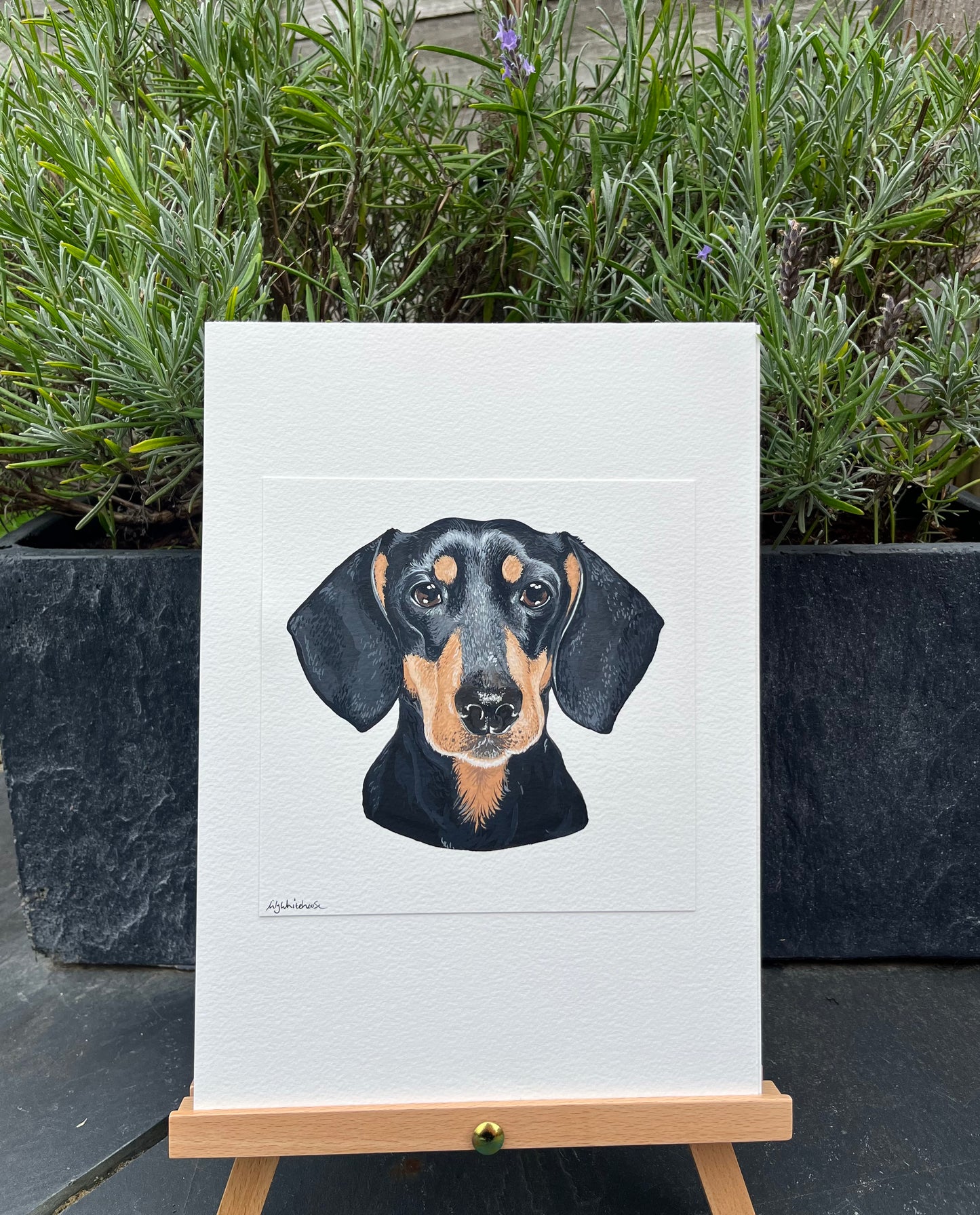 ORIGINAL DACHSHUND PAINTING