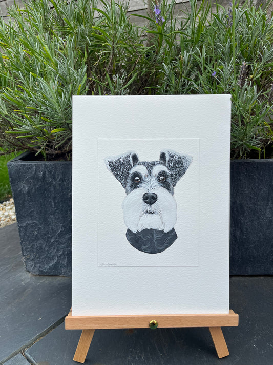 ORIGINAL SCHNAUZER PAINTING